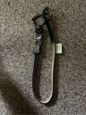 Anthony alexander women Black Brown Leather Belt with Decorative Accents